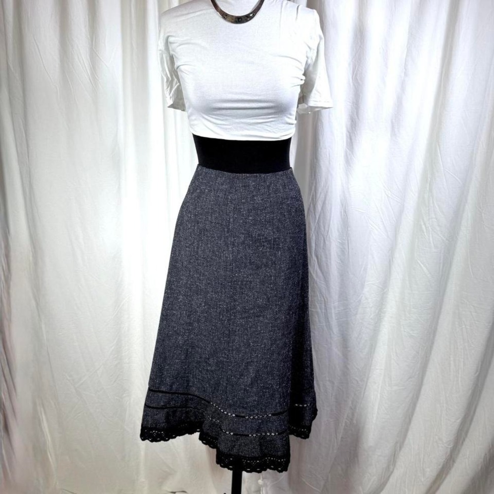 East 5th Gray Tweed A-Line Skirt – Size S (4)